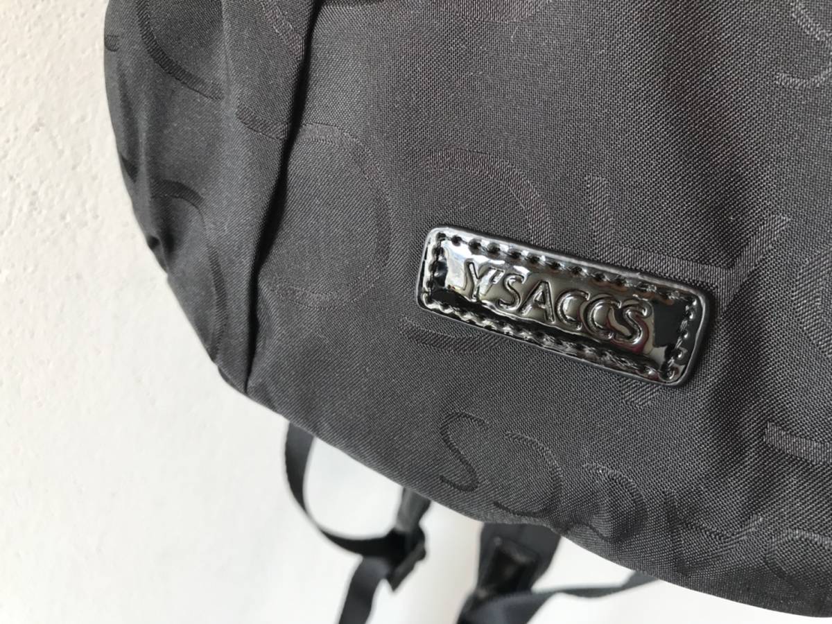  beautiful goods *Y\'SACCSi rucksack nylon monogram backpack black *