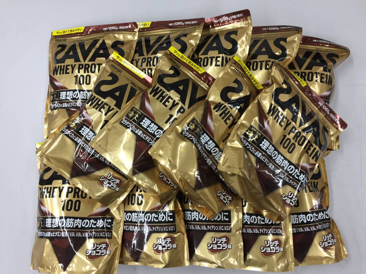 ☆SAVAS【ホエイプロテイン100 リッチショコラ味 】1050g袋 / 14袋