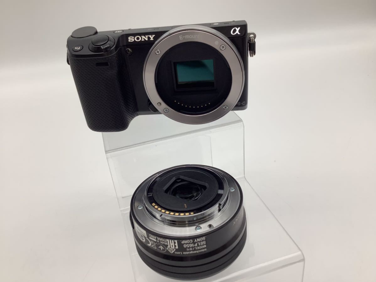 ジャンク SONY α NEX-5R カメラ本体 / E 3.5-5.6/PZ 16-50 OSS レンズ