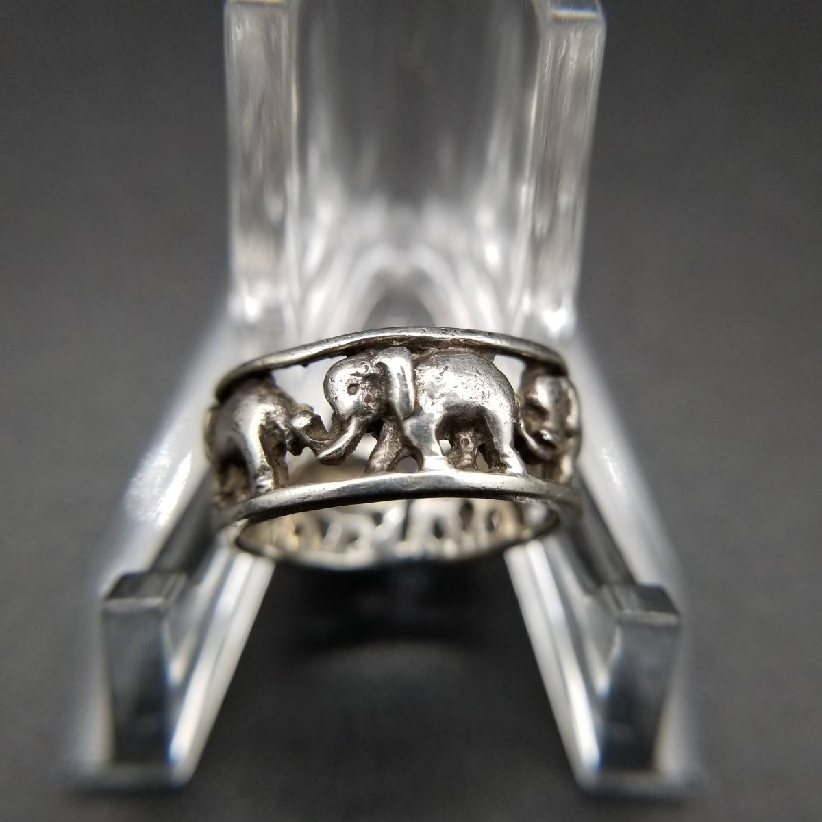 925 silver image Elephant American Vintage ring silver Showa Retro ring jewelry accessory band ring 