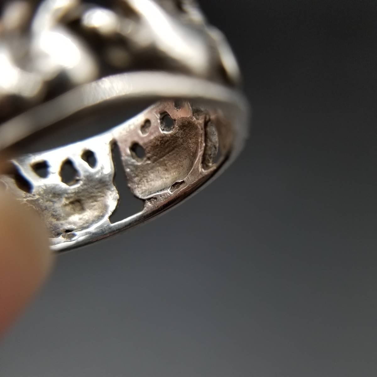 925 silver image Elephant American Vintage ring silver Showa Retro ring jewelry accessory band ring 