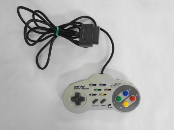 SFC21-327 任天堂 スーパーファミコン SFC アスキーパッド コントローラー 連射 ボタン メンテナンス レトロ ゲーム 内部清掃済 使用感あり