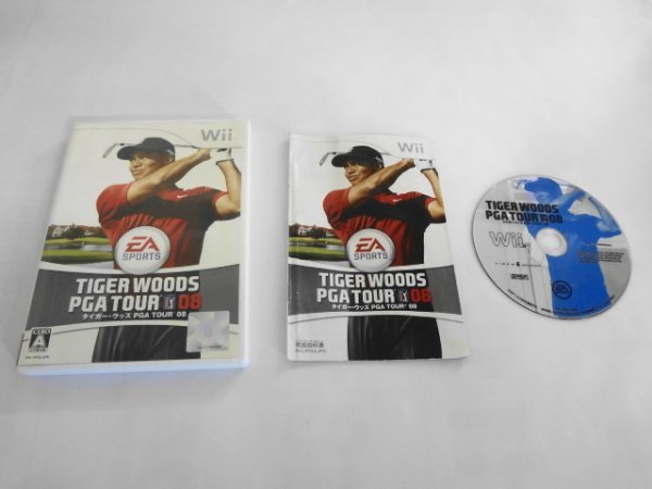 Wii21-241 任天堂 ニンテンドー Wii タイガー ウッズ PGA TOUR 08 TIGER WOODS レトロ ゲーム ソフト 使用感あり