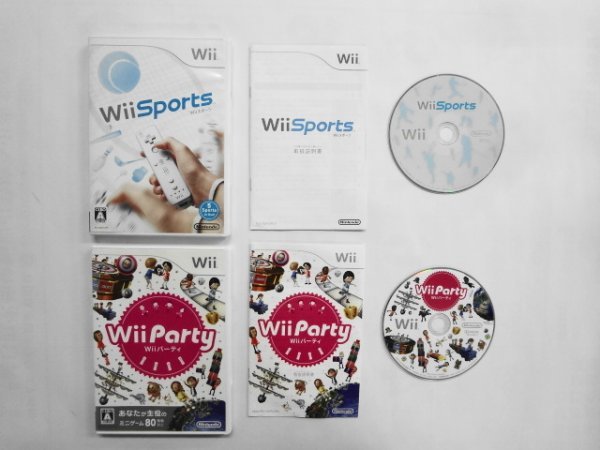 Wii21-313 任天堂 ニンテンドー Wii スポーツ パーティー セット Sports Party レトロ ゲーム ソフト 使用感あり