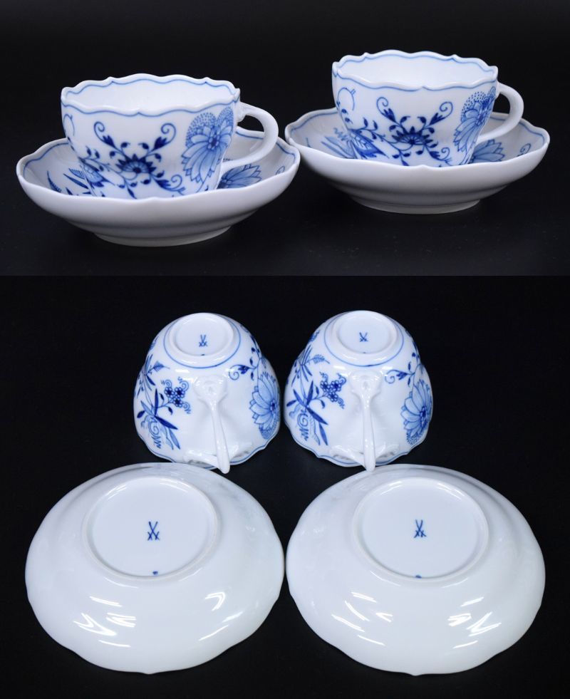 小竹美術】真作保証□マイセン(MEISSEN)□ブルーオニオン□カップ