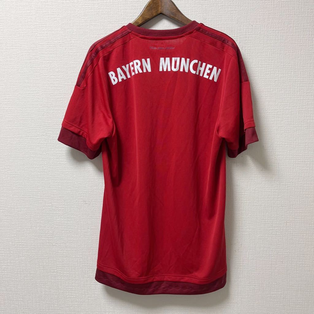 adidas アディダス FC BAYERN MUNCHEN バイエルンミュンヘン ゲームシャツ ユニフォーム Mサイズ ポリエステル_画像2