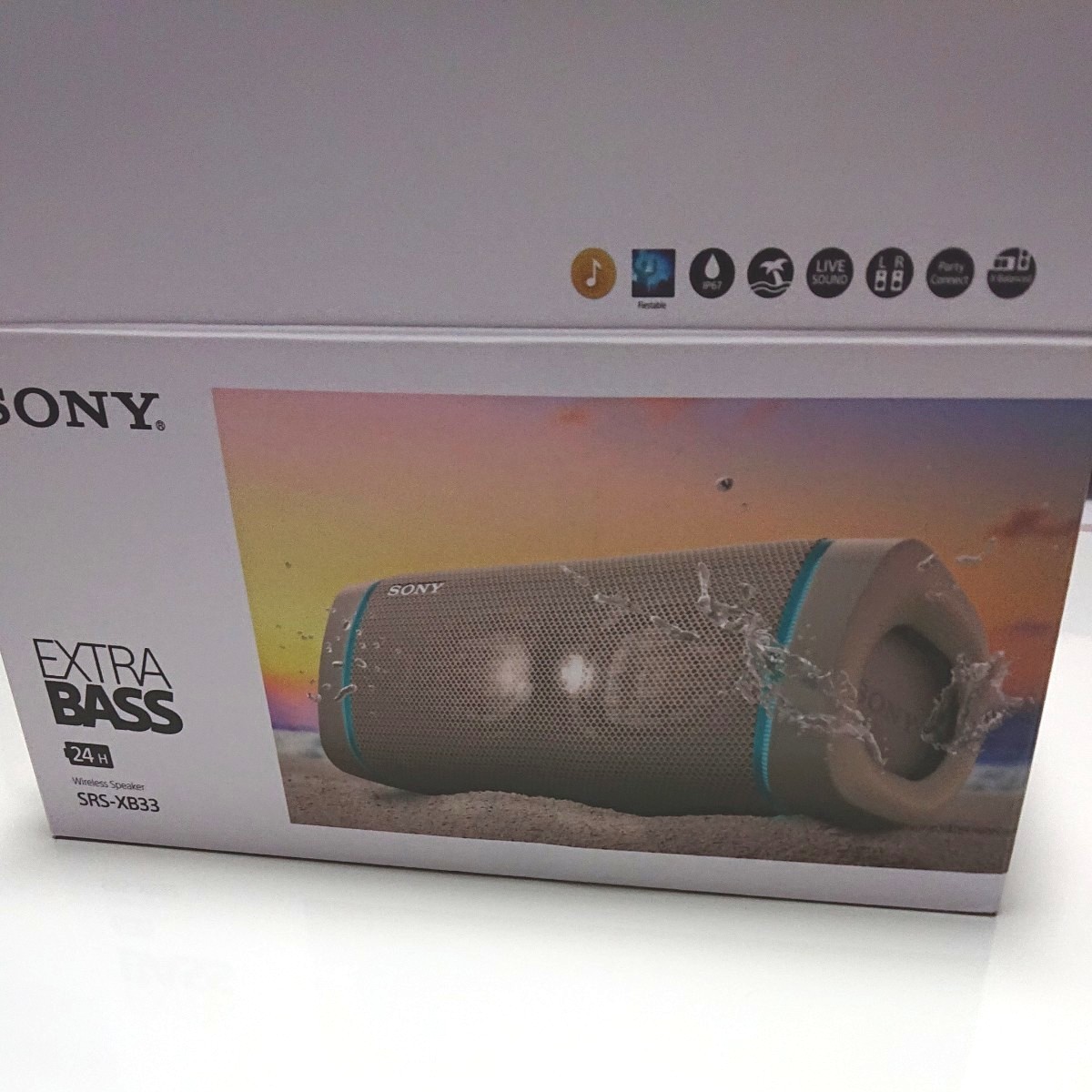 ソニー ＳＯＮＹ Ｂｌｕｅｔｏｏｔｈスピーカー ［Ｂｌｕｅｔｏｏｔｈ対応］ ＳＲＳ－ＸＢ３３ ベージュ