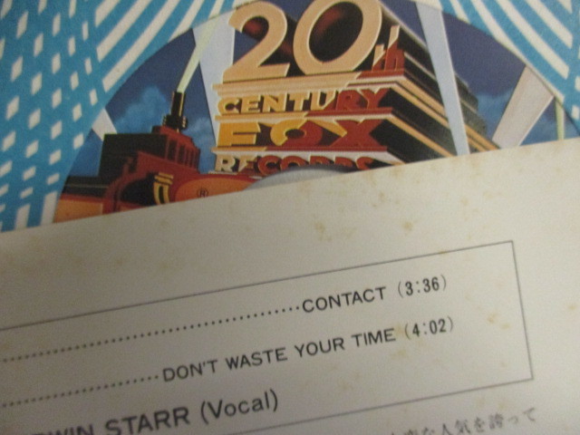 Edwin Starr ： Contact 7'' / 45s (( Disco Dance Classics )) c/w Don't Waste Your Time (( 落札5点で送料無料_画像2