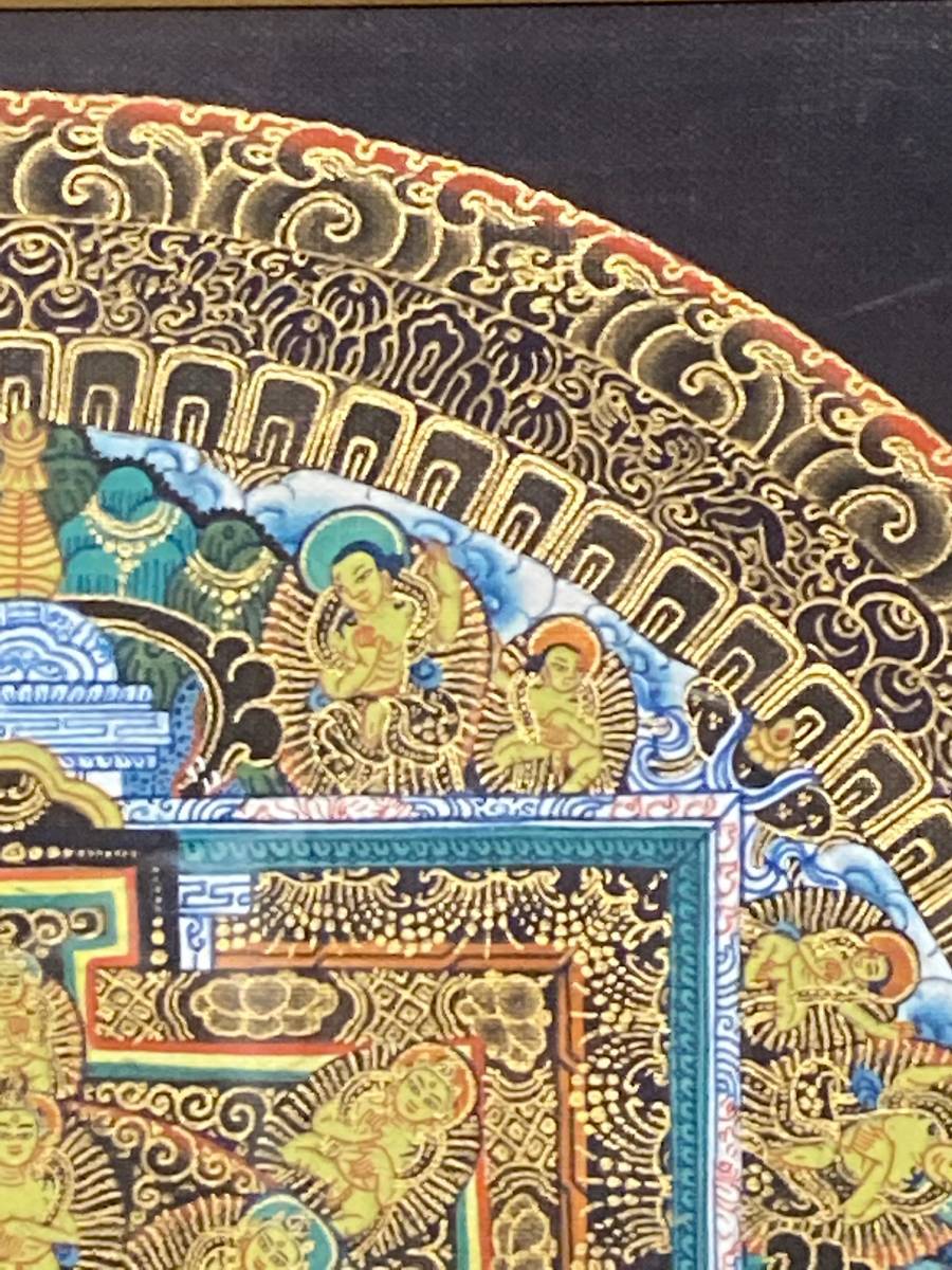 曼荼羅は超細かな金彩曼陀羅 本場チベットのダンドゥレ・ラマ作 購入 