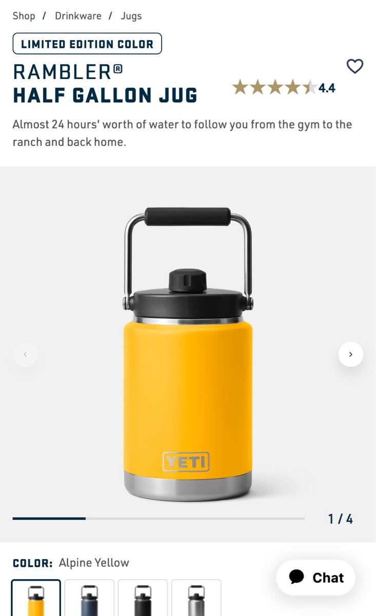 ☆週末限定セール☆【限定色】YETI イエティ ランブラー ハーフガロン