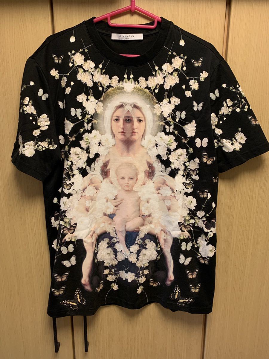 正規 15AW Givenchy ジバンシィ マリア かすみ草 クルーネック Tシャツ