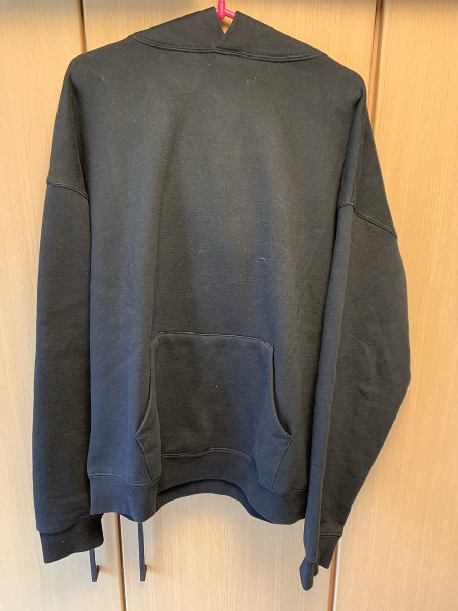 正規 未使用 20AW FOG エフオージー ESSENTIALS エッセンシャルズ FEAR OF GOD フィア オブ ゴッド バック ロゴ フーディー パーカー 黒 XS_画像2