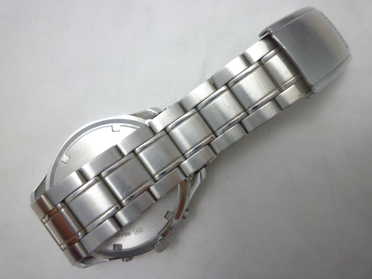 稼働品】SEIKO セイコー メンズ クオーツ 腕時計 クロノグラフ V657