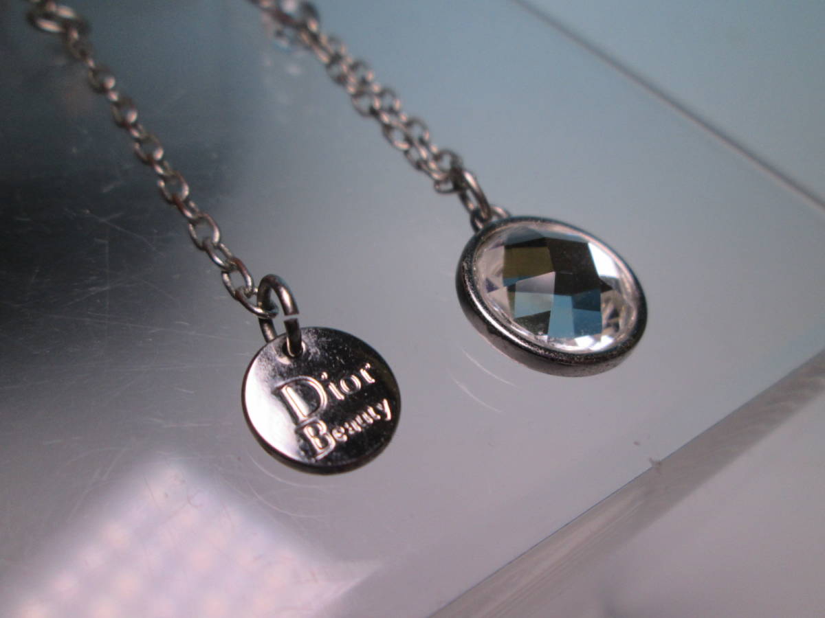 限定版 ☆クリスチャンディオール Dior リボン&クリスタルデザイン ネックレス（トップつき）
