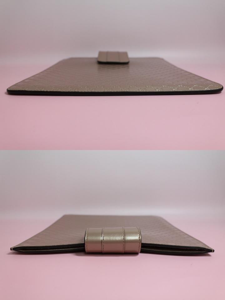 未使用◆グッチ 256575 iPadケース グッチシマ マイクロGG GUCCI メタリックライトピンクベージュ_画像8