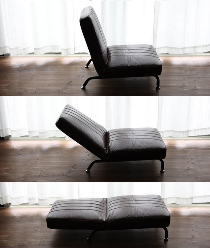  single sofa dark brown imitation leather reclining chair ib0098