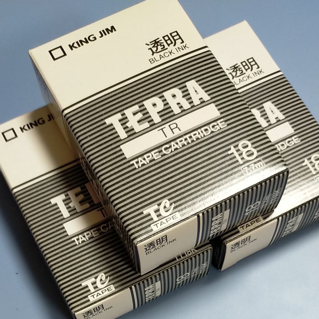 テプラ テープカートリッジ TRシリーズ専用  透明テープ  3本セット！未使用品