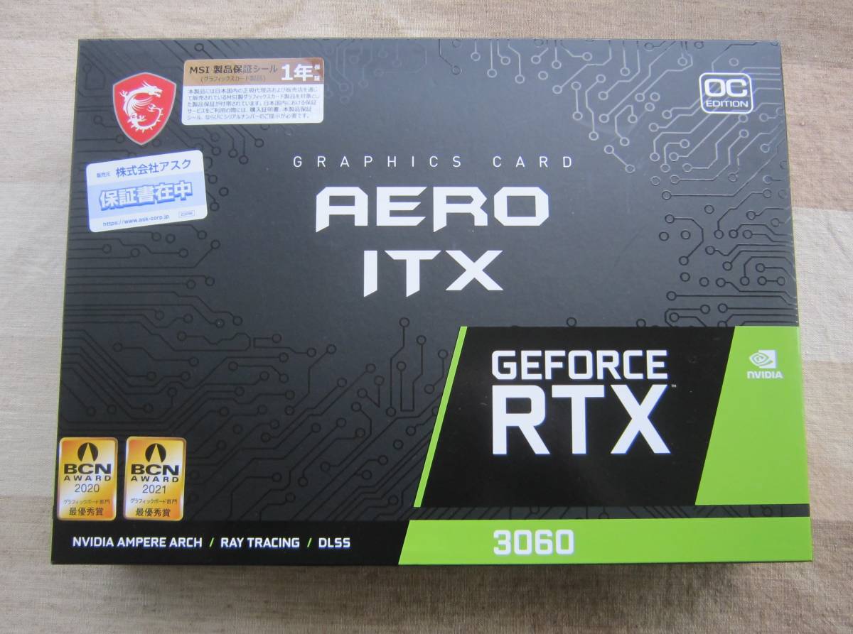 未使用未開封品）MSI GeForce RTX 3060 AERO ITX 12G OC（GDDR6 12GB） www.esole.eu