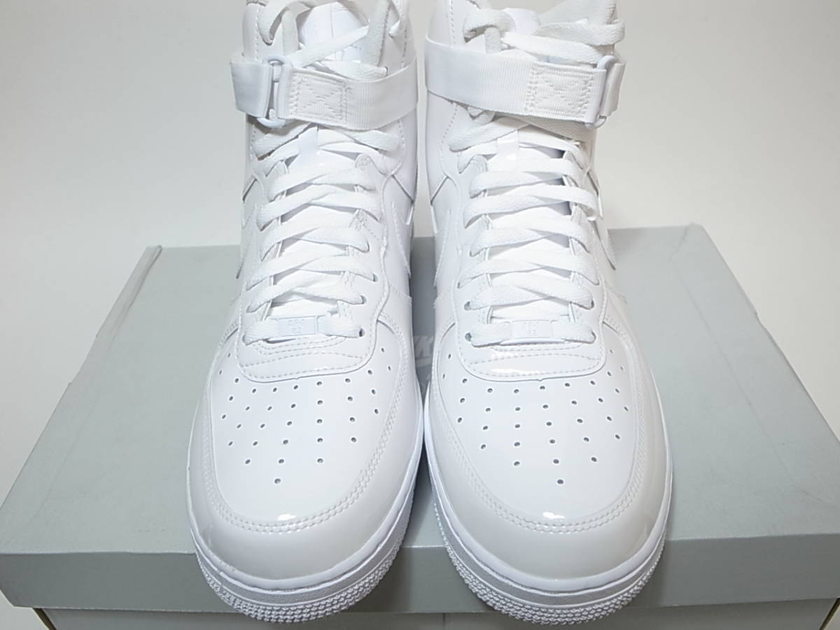 新品AIR FORCE 1 SHEED白パテント30cm QS HI RETRO