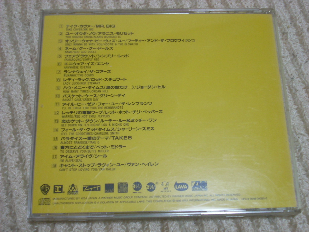 HITS 3 オムニバス 洋楽 CD 1996年 中古品 WPCR-690_画像3