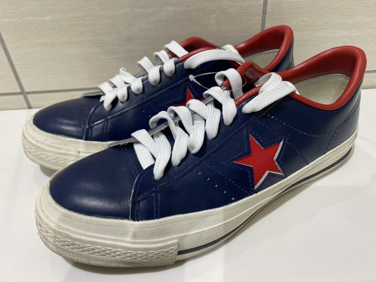 日本製 コンバース ワンスター 紺×赤 26.5センチ | web.hauscenter.com.bo