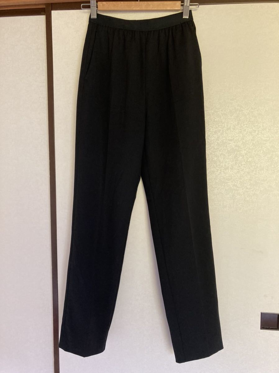 Maison Margiela メゾンマルジェラ 36 パンツ 黒 ウエストゴム タック