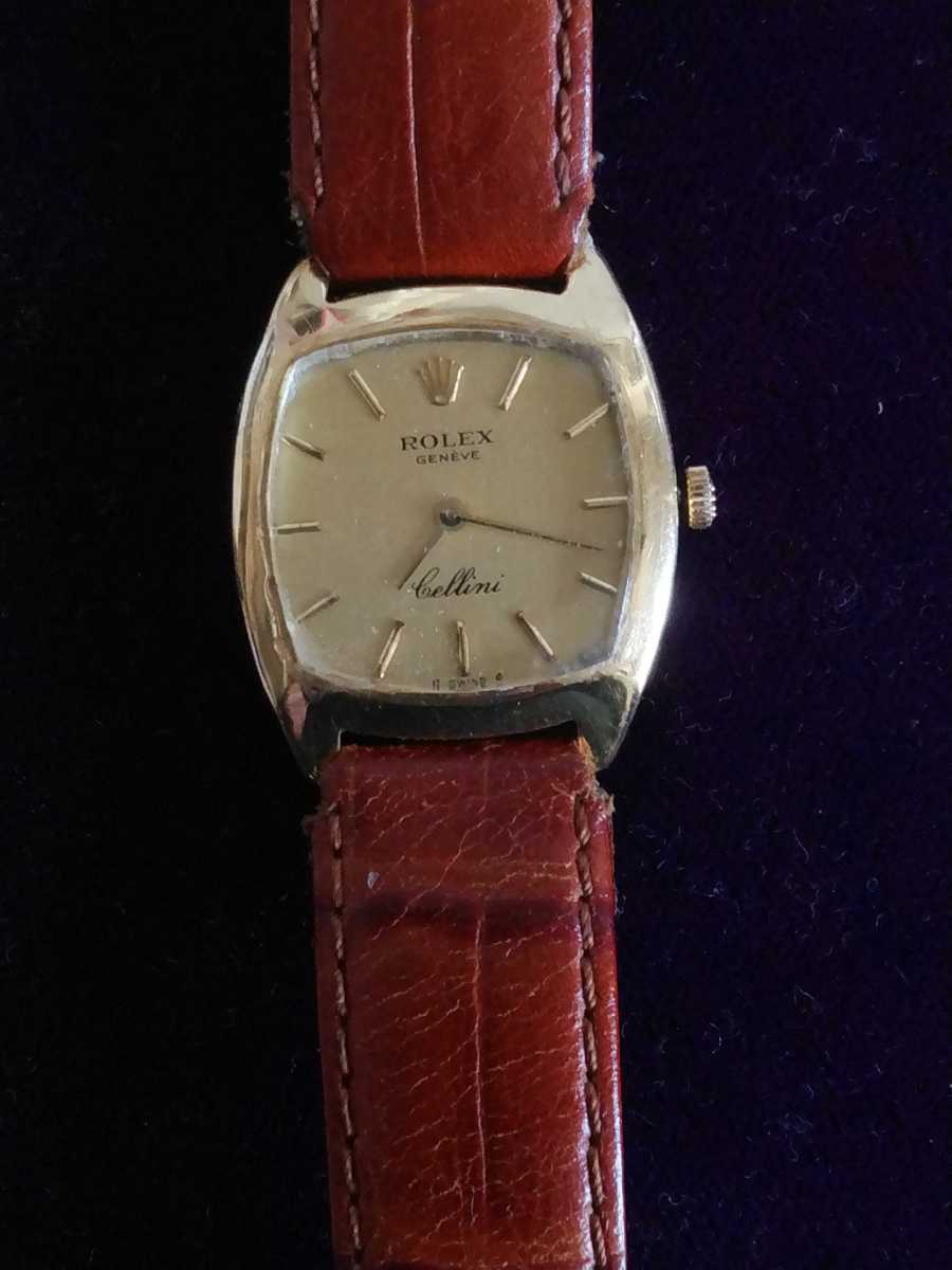 Rolex Rolex Chelini 18K с твердыми руками с антиквариатом Antique Cal.1600