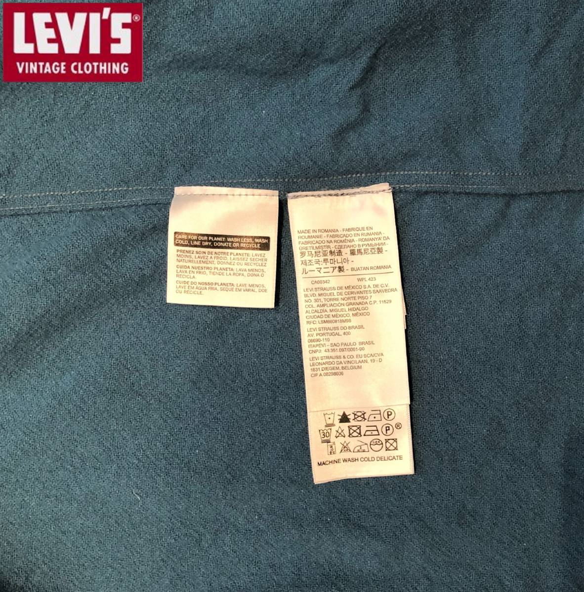 Levi's リーバイス テーラードジャケット シャツ ブルー サイズ M