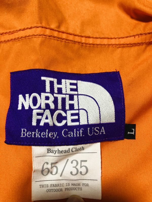 【激レア/新品同】THE NORTH FACE PURPLE LABEL ノースフェイスパープルレーベル　65/35 パーカー　オレンジ　Lサイズ　nanamica 廃番_画像2