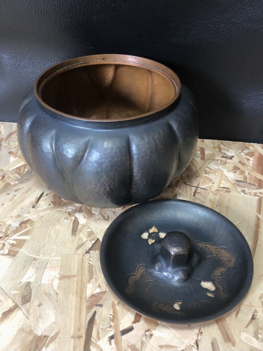 【っており】 ヤフオク! - 鎚起銅器・建水(茶こぼし)・南瓜形... かりません