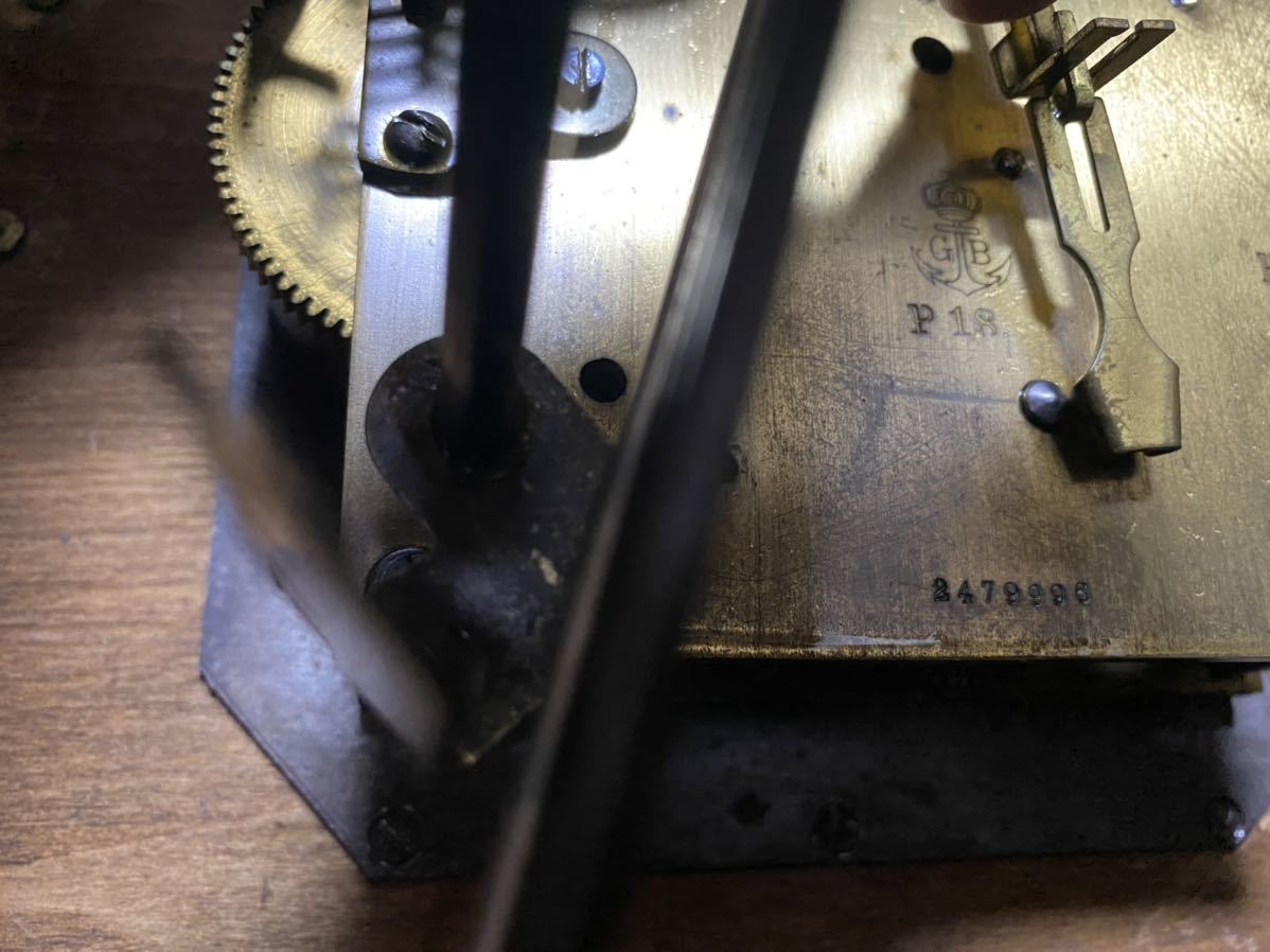ドイツ製 GB グスタフベッカー 1930年代 アンティーク 置時計 ドイツ製 GB グスタフベッカー 1930年代 アンティーク 置時計