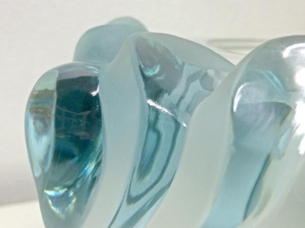 ガラス工芸 ◆ Lalique ラリック クリスタル ◆ 花瓶 花器 ◆ 幅300×奥行280×高さ185mm_画像6