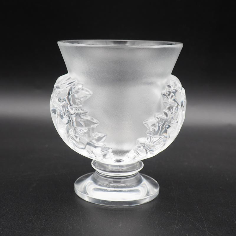 ラリック LALIQUE 高級フラワーベース サンクルー SAINT CLOUD 花瓶 クリスタル フロストガラス