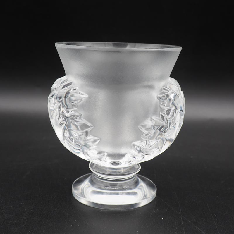 ラリック LALIQUE 高級フラワーベース サンクルー SAINT CLOUD 花瓶 クリスタル フロストガラス