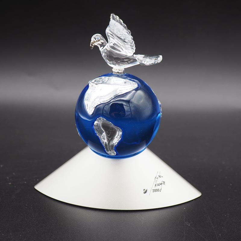 スワロフスキー 2000年記念 クリスタルプラネット ミレニアムエディション Swarovski Crystal Millennium Edition Planet 地球 鳥【廃盤】