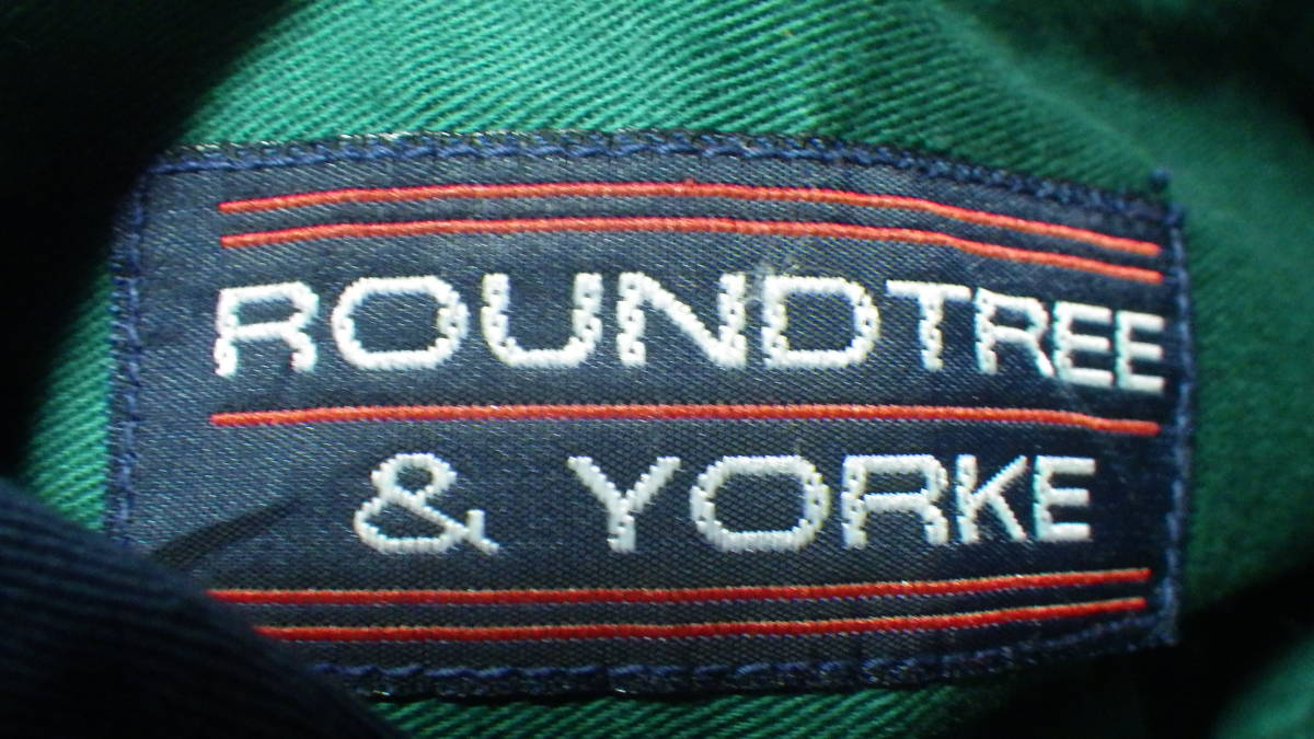 90s roundtree＆yorke 半袖シャツ ビンテージ ボーダー コンビ S vintage ラウンドツリー マルチカラー クレイジー old オールド _画像6