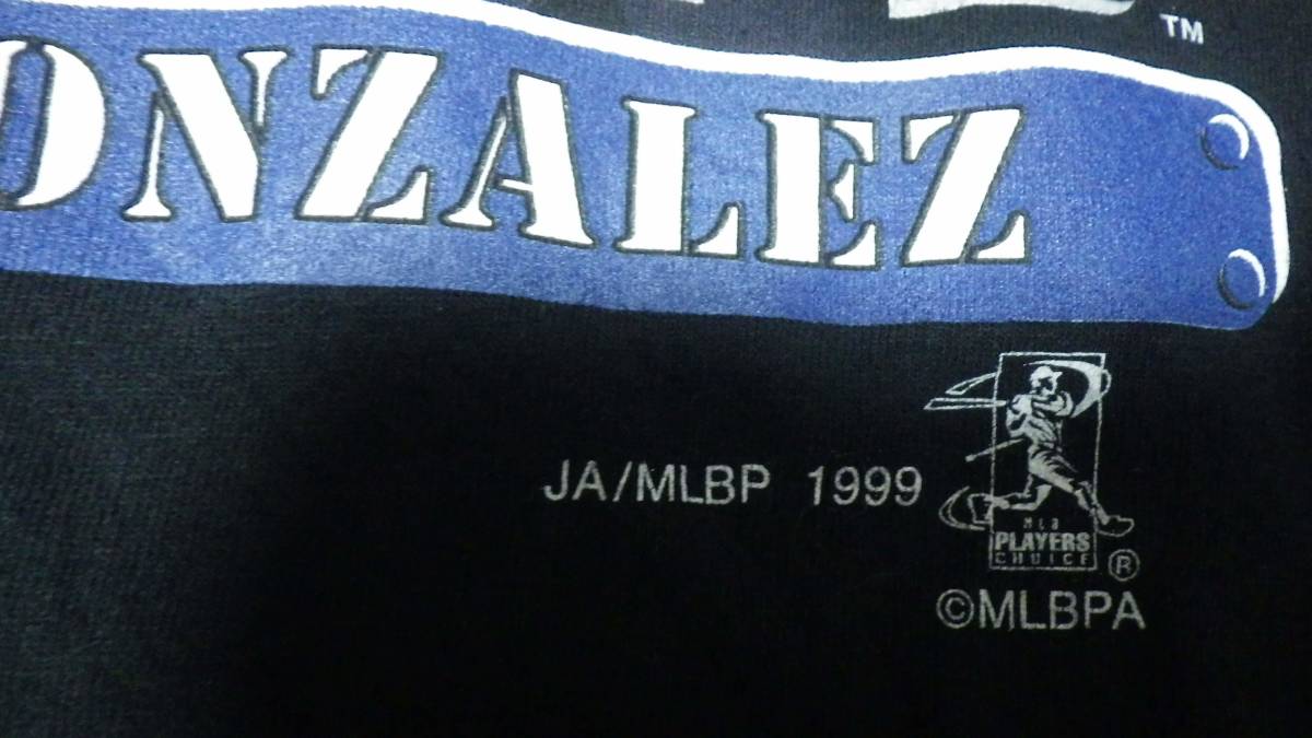 90s ジュアン ゴンザレス 半袖Tシャツ M アメリカ USA vintage ビンテージ テキサス レンジャーズ MLB メジャーリーグ 野球 texas オールド_画像7
