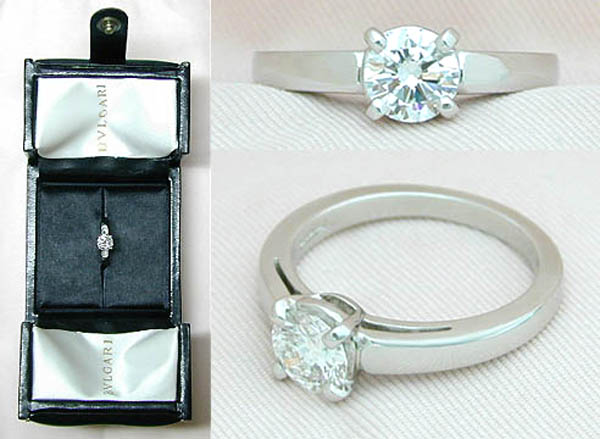 お見舞い (BVLGARI)ブルガリ・ダイヤモンドプラチナリング 0.710ct