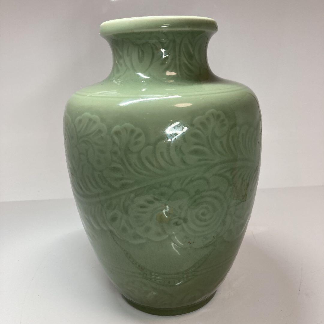時代 三田青磁 草花図 直径32cm か4-0513③ | monsterdog.com.br