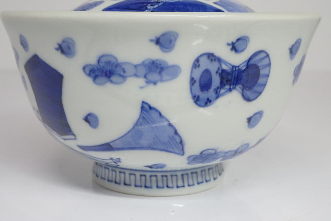 古伊万里 染付 蓋茶碗10客 蓋無木箱付 直径11.1cm s2-0511② | web
