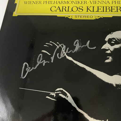 【1円スタート！直筆サイン入り】カルロス・クライバー Carlos Kleiber LPレコード オーケストラ 指揮者 ピアノ