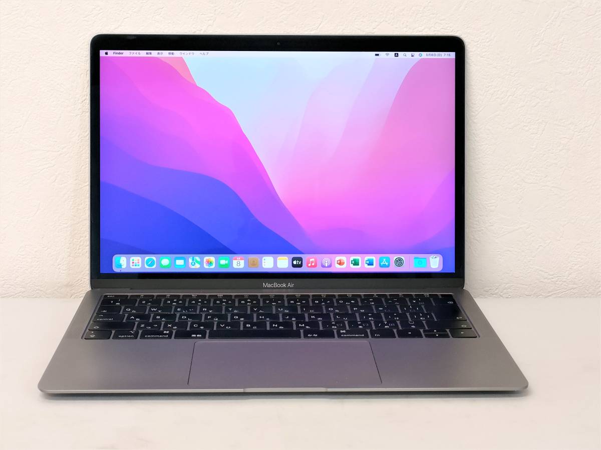 ★MacBook air 2018 ( Monterey & win 10) [ Core i5-8210Y / 16GB / SSD 512G / 13 インチ / MS office2019 / USキー]A5 _画像1