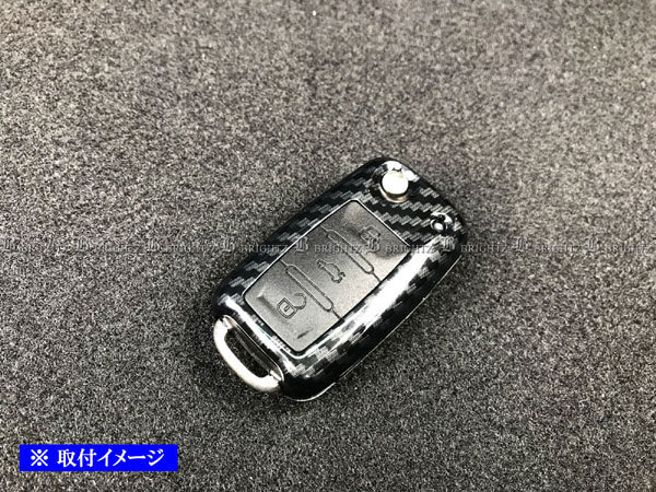 ザ・ビートル 16CZD 16CZDW カーボン調 スマートキー ケース 青 キーケース キープロテクター KEY－CASE－011_画像2