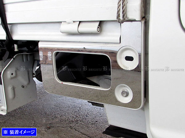ミニキャブトラック DS16T 超鏡面 ステンレス メッキ サイド ステップ パネル カバー モール ガーニッシュ ボード ドア SID－ETC－MID－001_画像4