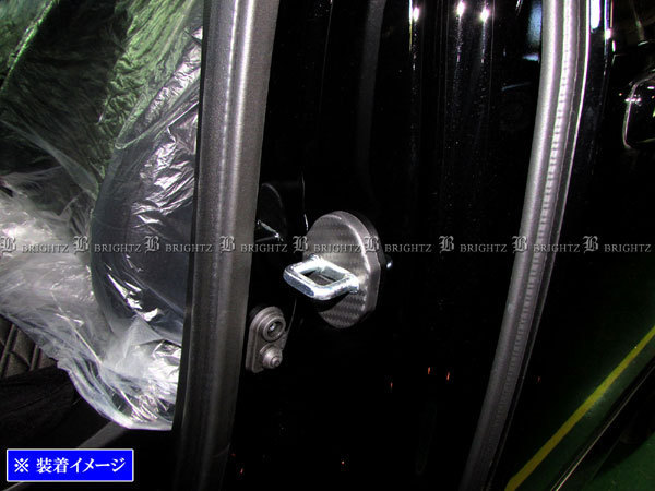 RVR N61W N64WG カーボン調 ドア ストライカー カバー 1PC ドアゲート プレート パネル ガーニッシュ STRIKER－007－1PC_画像1