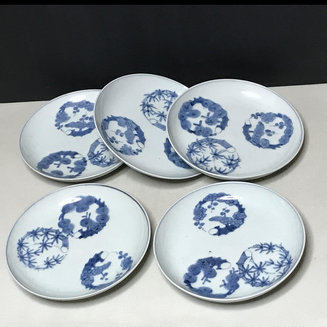 古伊万里 染付 皿 5枚 径16.7cm【k1754】 www.falconofs.com