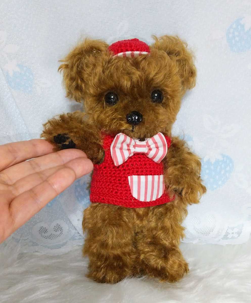 テディベア トイプードル赤ちゃん ぬいぐるみモカブラウン仔犬 アート