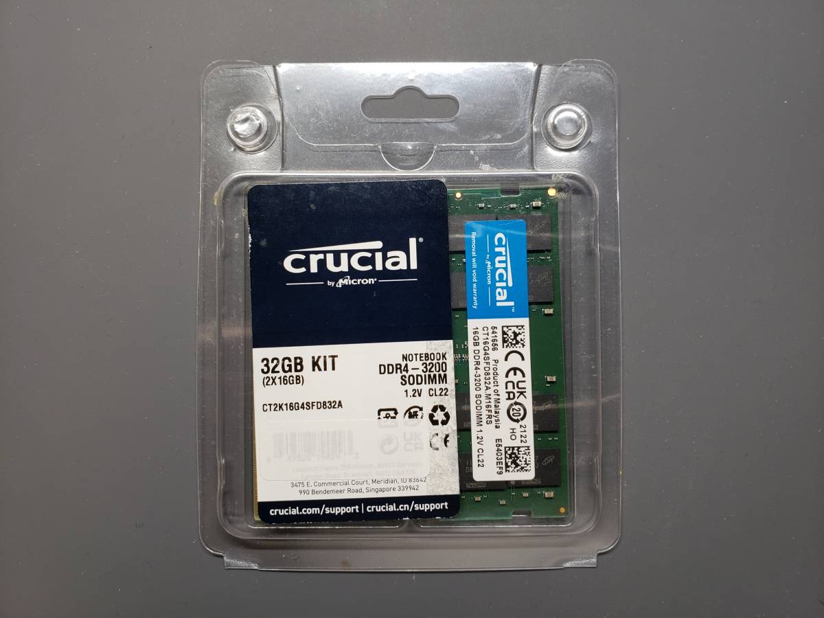 ヤフオク! - Crucial DDR4 3200 32GBキット(16GBx2)ノートPC