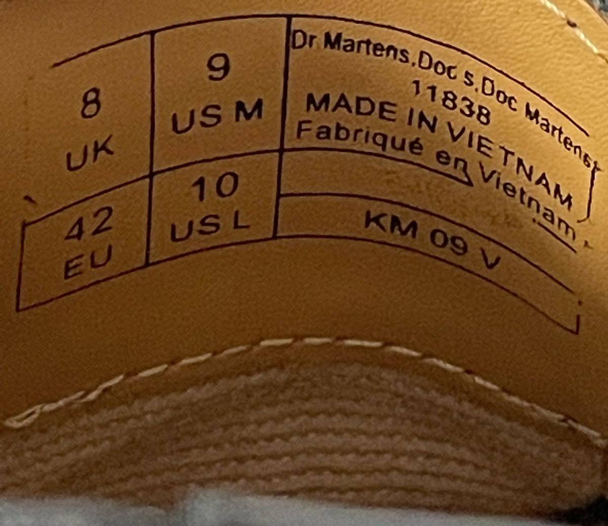 Dr.Martens 3EYE GIBSON SHOES ドクターマーチン 3ホール ギブソン レザー シューズ 革靴 11838 正規品 _画像10
