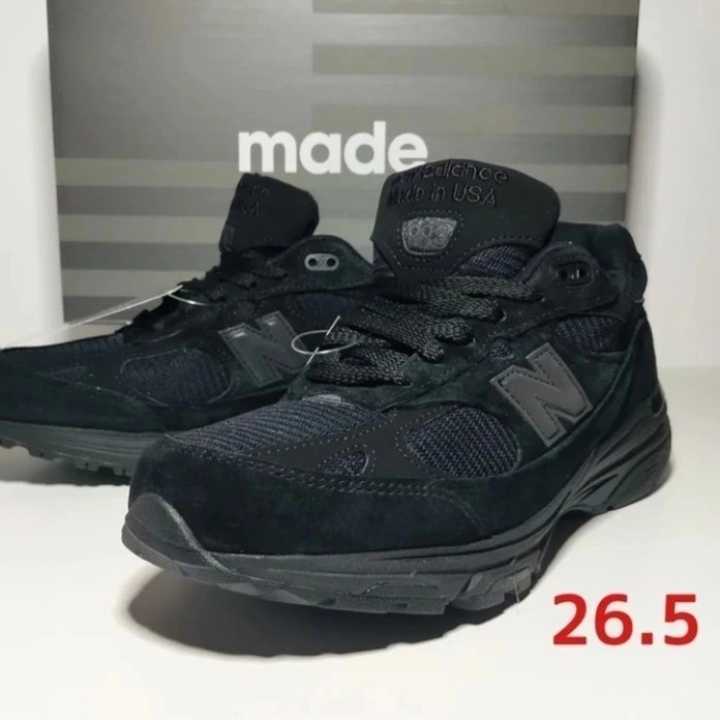 新品 US8.5 26.5cm MR993TB D ブラック ニューバランス NewBalance 靴 